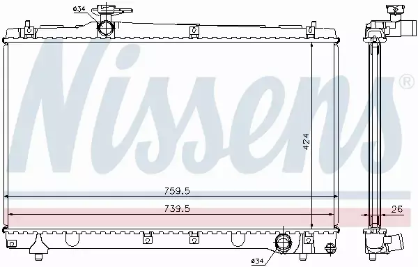 NISSENS CHŁODNICA WODY 64670A 