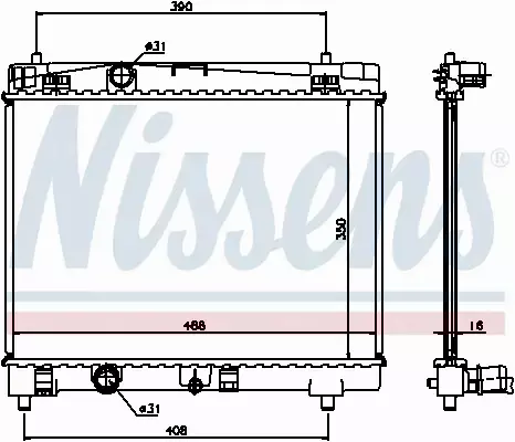 NISSENS CHŁODNICA WODY 64671A 