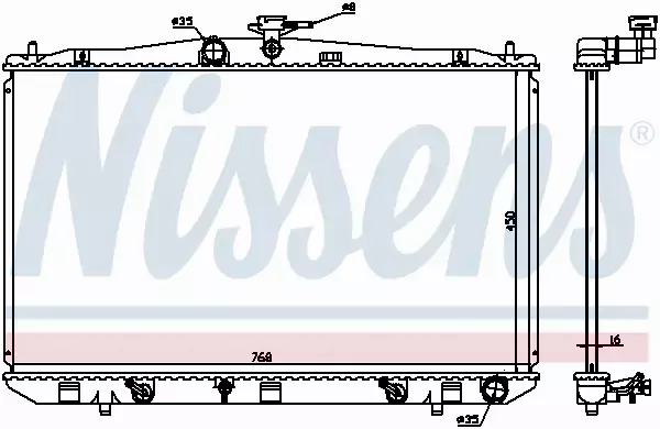 NISSENS CHŁODNICA WODY 646836 