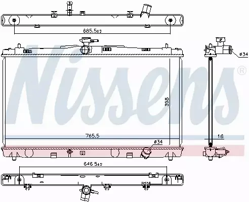 NISSENS CHŁODNICA WODY 646869 