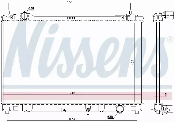 NISSENS CHŁODNICA WODY 646874 