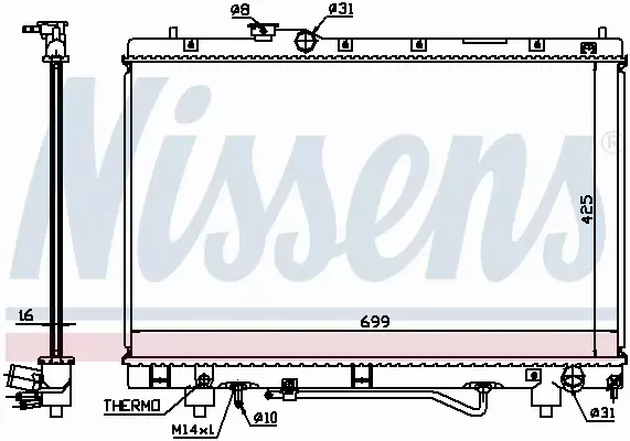 NISSENS CHŁODNICA WODY 64796A 