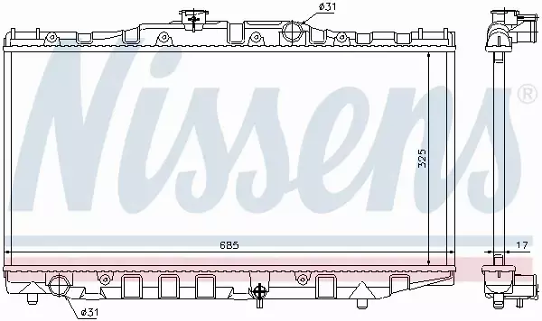 NISSENS CHŁODNICA WODY 64851 