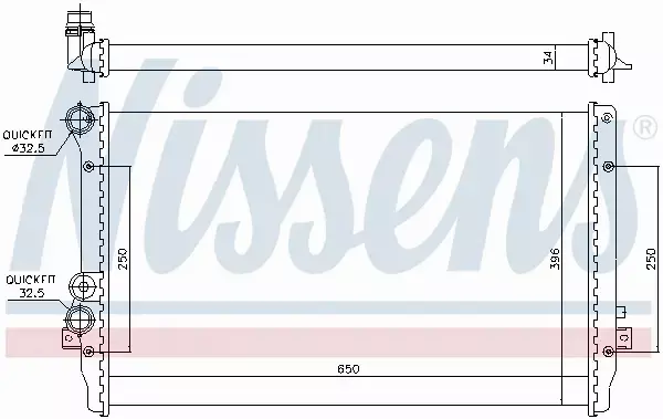 NISSENS CHŁODNICA WODY 65012 