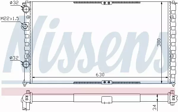 NISSENS CHŁODNICA WODY 65290 