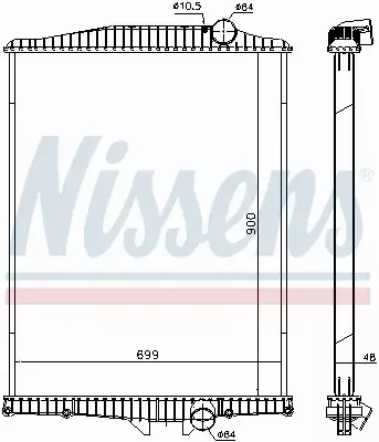 NISSENS CHŁODNICA WODY 654630 