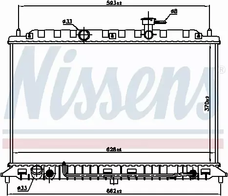 NISSENS CHŁODNICA WODY 66687 