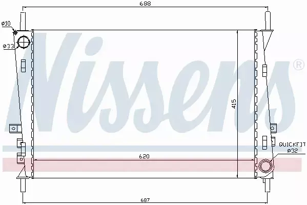 NISSENS CHŁODNICA WODY 66704 