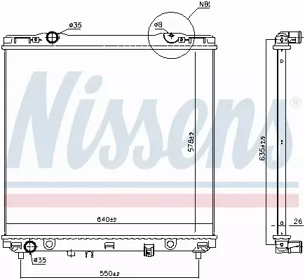 NISSENS CHŁODNICA WODY 66773 