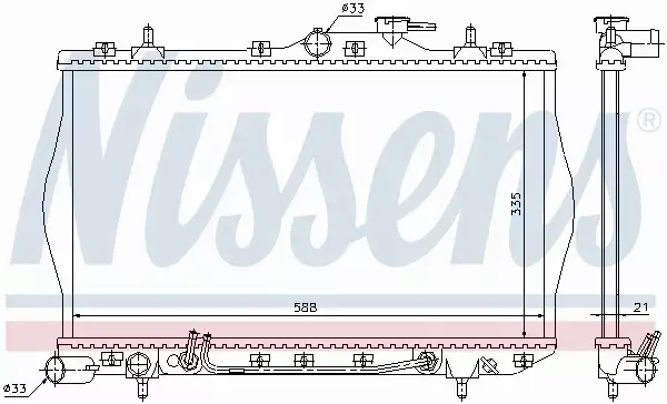 NISSENS CHŁODNICA WODY 670011 