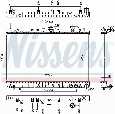 NISSENS CHŁODNICA WODY 67006 