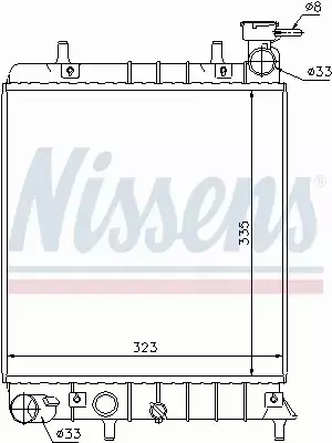 NISSENS CHŁODNICA WODY 67022 