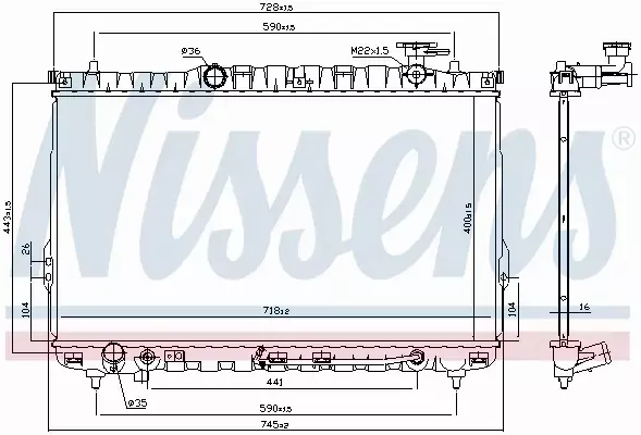 NISSENS CHŁODNICA WODY 67030 