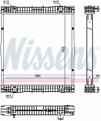 NISSENS CHŁODNICA WODY 67184 