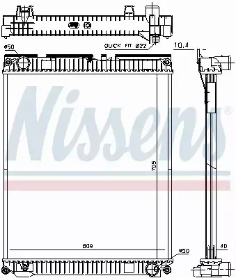 NISSENS CHŁODNICA WODY 67227 