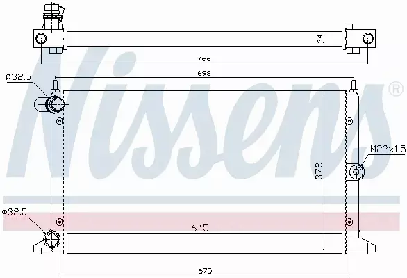 NISSENS CHŁODNICA WODY 67304 