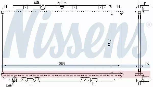 NISSENS CHŁODNICA WODY 67350A 