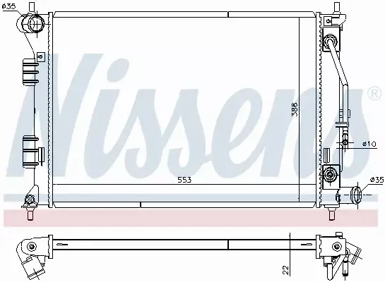 NISSENS CHŁODNICA WODY 675014 