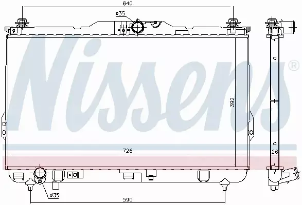 NISSENS CHŁODNICA WODY 675017 