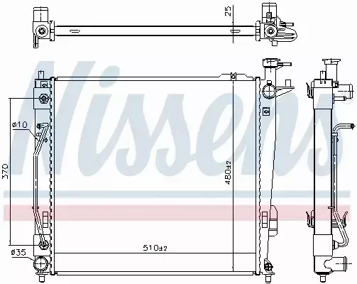 NISSENS CHŁODNICA WODY 675046 