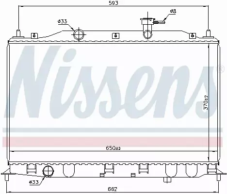 NISSENS CHŁODNICA WODY 67509 