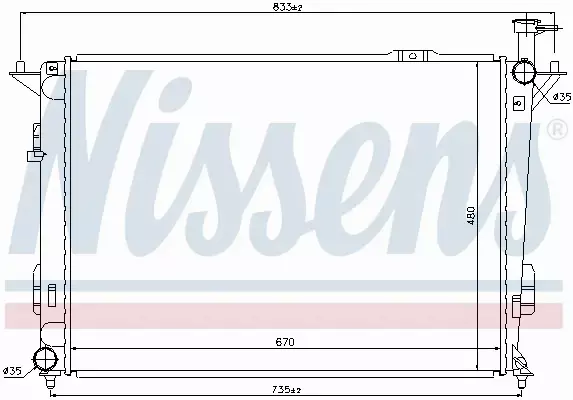 NISSENS CHŁODNICA WODY 67522 