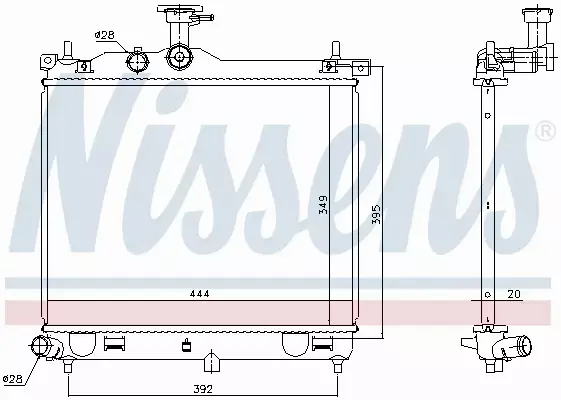 NISSENS CHŁODNICA WODY 67610 