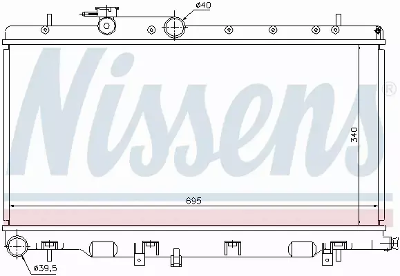 NISSENS CHŁODNICA WODY 67708 