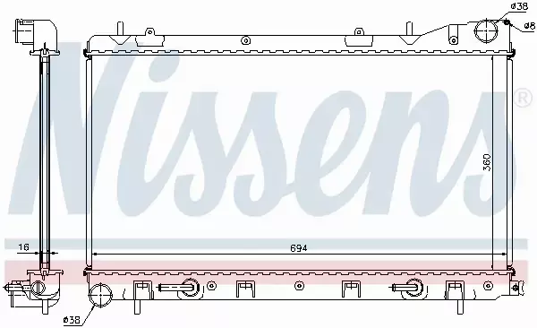 NISSENS CHŁODNICA WODY 67712 