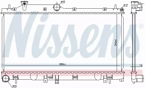 NISSENS CHŁODNICA WODY 67724 