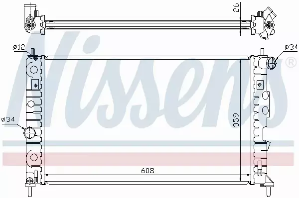 NISSENS CHŁODNICA WODY 68002A 