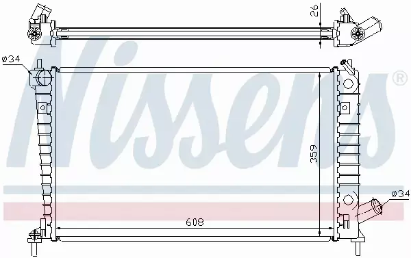 NISSENS CHŁODNICA WODY 68004A 