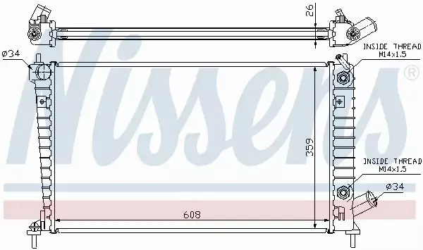 NISSENS CHŁODNICA WODY 68005A 