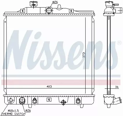 NISSENS CHŁODNICA WODY 68094 