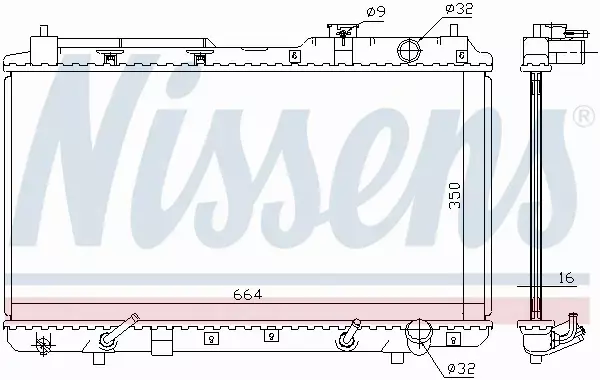 NISSENS CHŁODNICA WODY 681021 