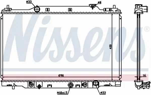 NISSENS CHŁODNICA WODY 68104 