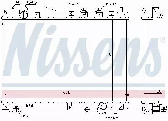 NISSENS CHŁODNICA WODY 68109 