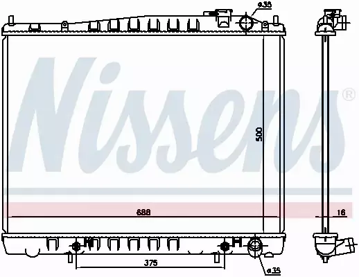 NISSENS CHŁODNICA WODY 681206 