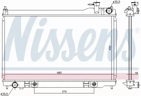 NISSENS CHŁODNICA WODY 681213 