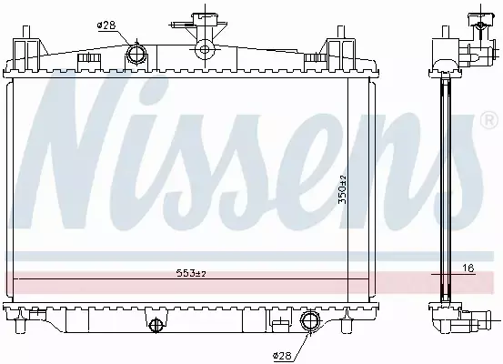 NISSENS CHŁODNICA WODY 68504 