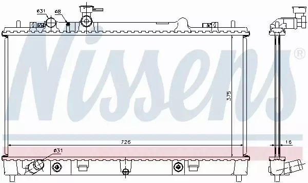 NISSENS CHŁODNICA WODY 68508 