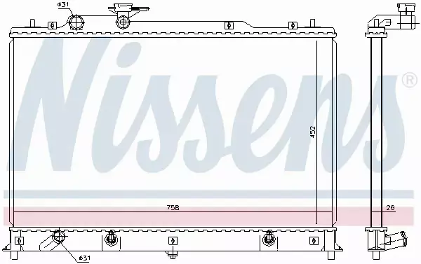 NISSENS CHŁODNICA WODY 68524 