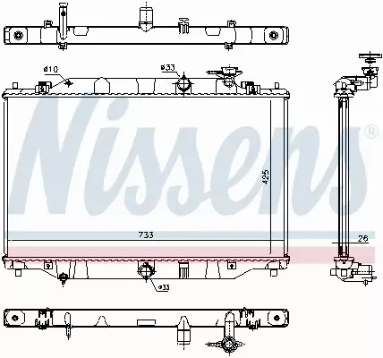 NISSENS CHŁODNICA WODY 68532 