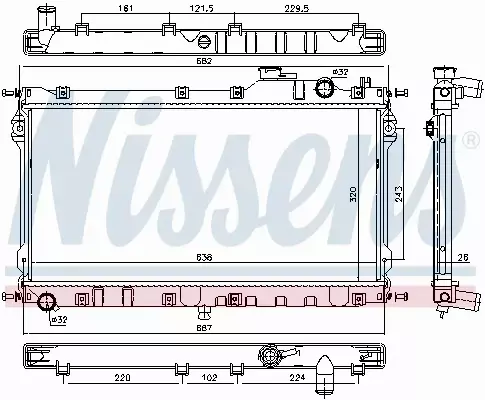 NISSENS CHŁODNICA WODY 68559 