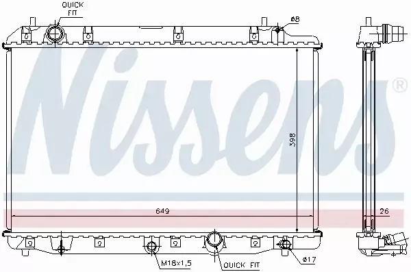 NISSENS CHŁODNICA WODY 68602A 