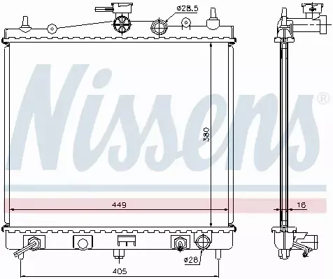 NISSENS CHŁODNICA WODY 68700A 