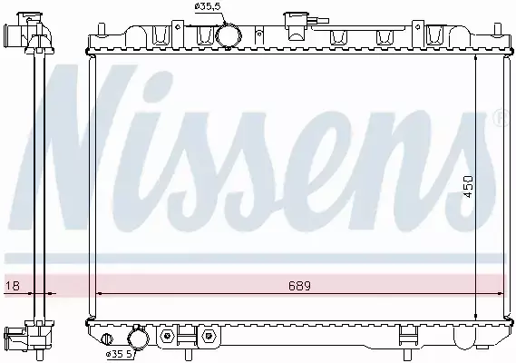 NISSENS CHŁODNICA WODY 68704 