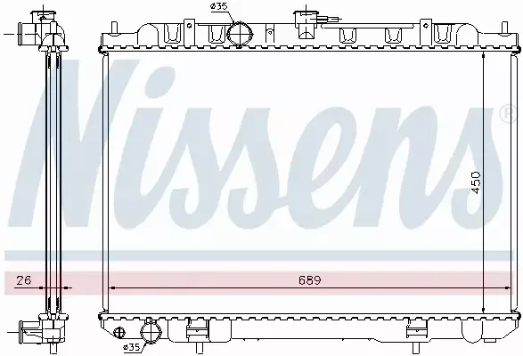 NISSENS CHŁODNICA WODY 68705A 