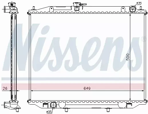 NISSENS CHŁODNICA SILNIKA 68708A 