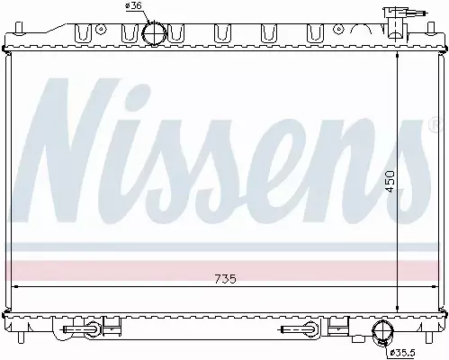 NISSENS CHŁODNICA WODY 68712 